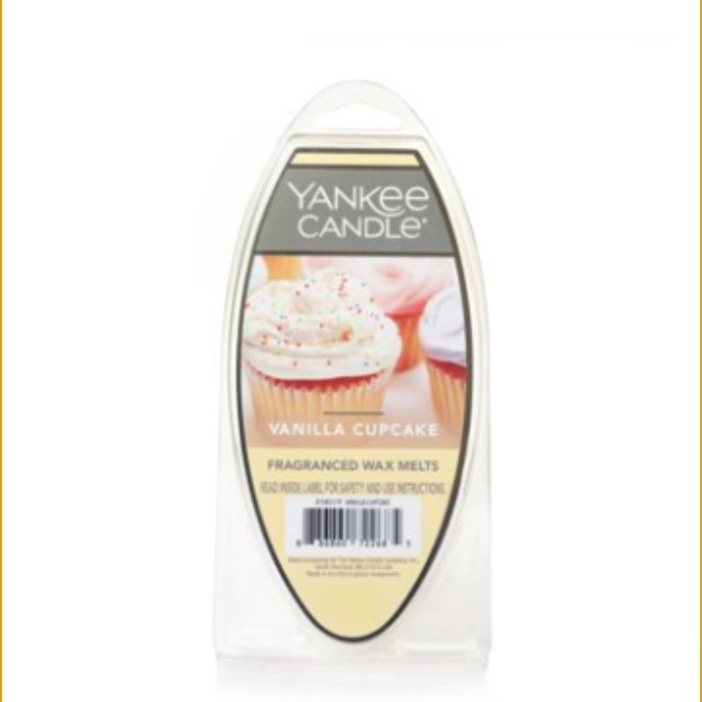 NEW YANKEE CANDLE VANILLA CUPCAKE WAX MELTS .4 SEPARATE PACKS WITH 6 WAX MELTS